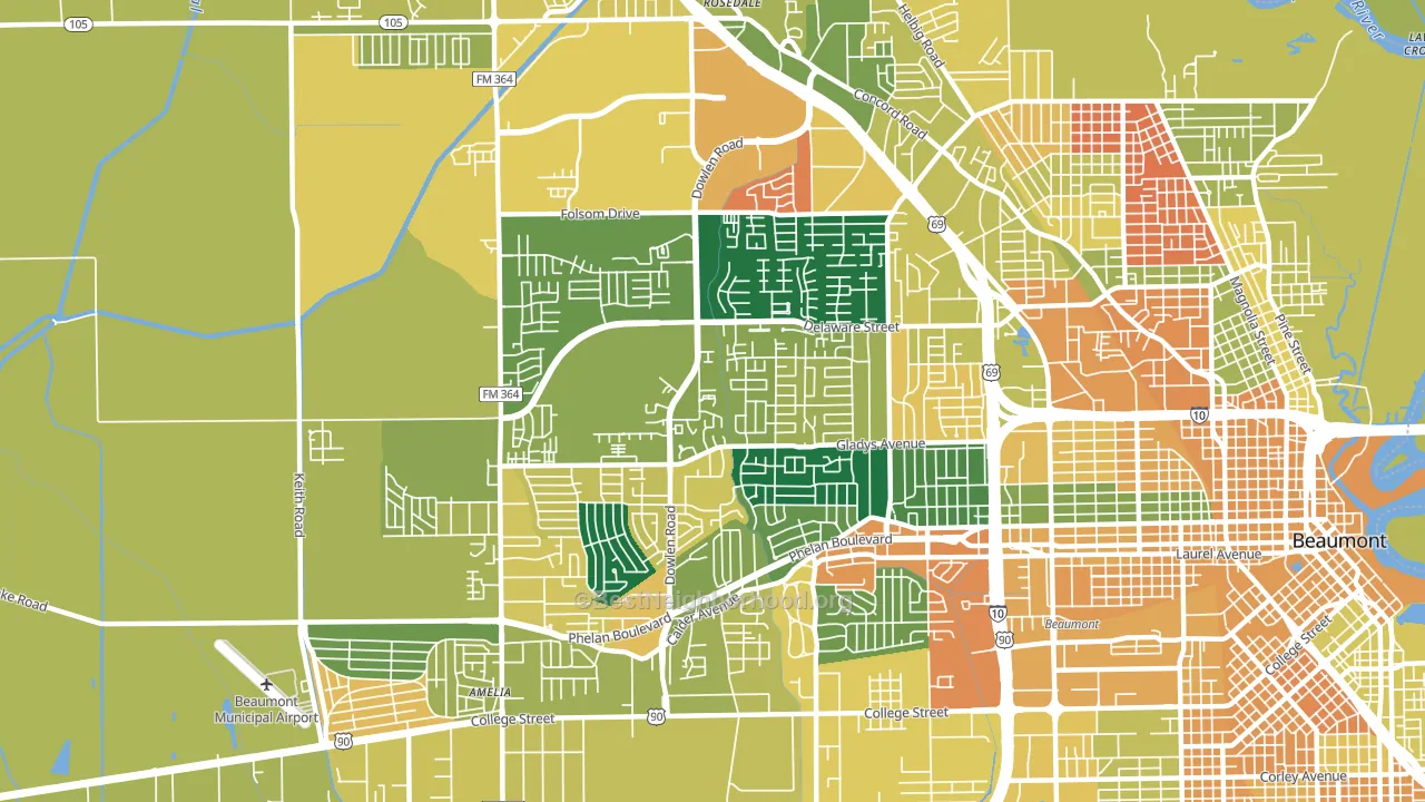 77706, TX block-group voter-turnout map