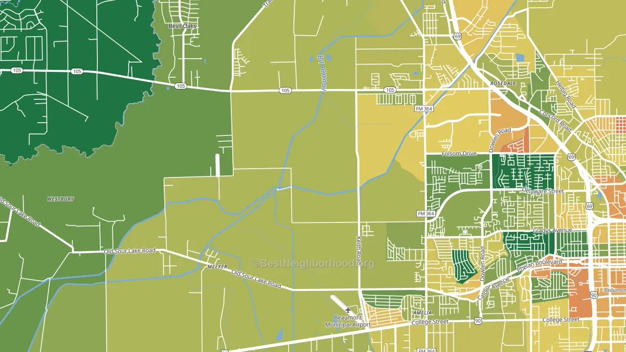 77713, TX block-group voter-turnout map