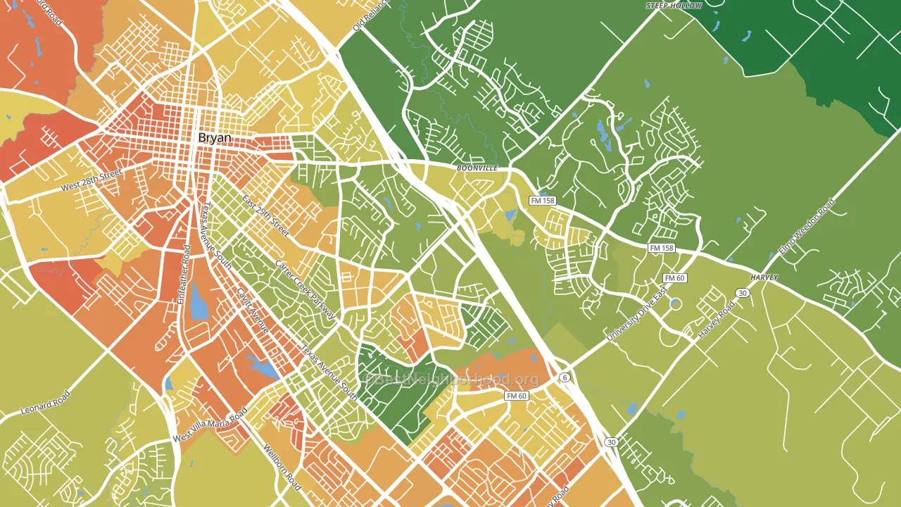 77802, TX block-group voter-turnout map