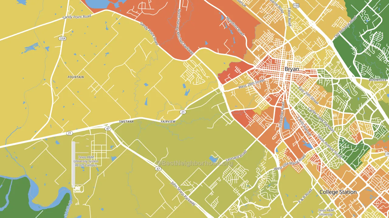 77807, TX block-group voter-turnout map