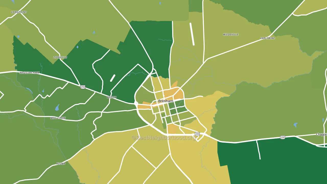 77833, TX block-group voter-turnout map