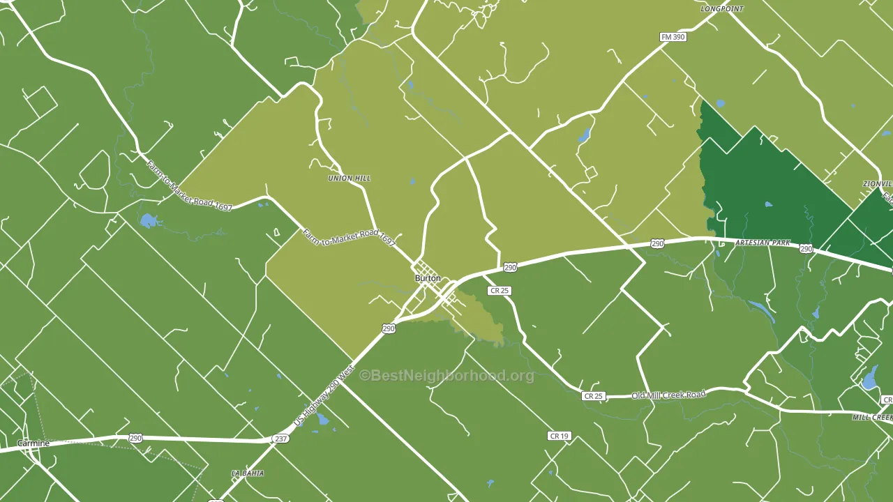 77835, TX block-group voter-turnout map