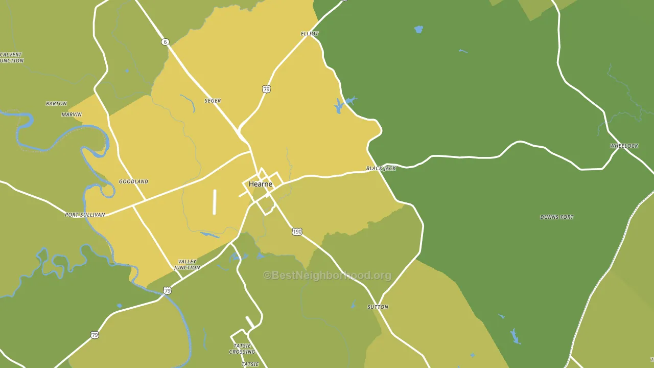 77859, TX block-group voter-turnout map
