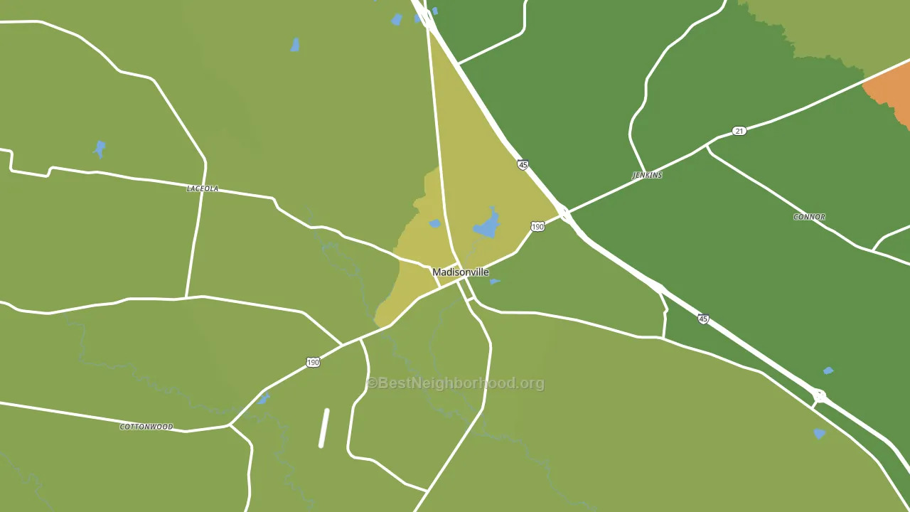 77864, TX block-group voter-turnout map