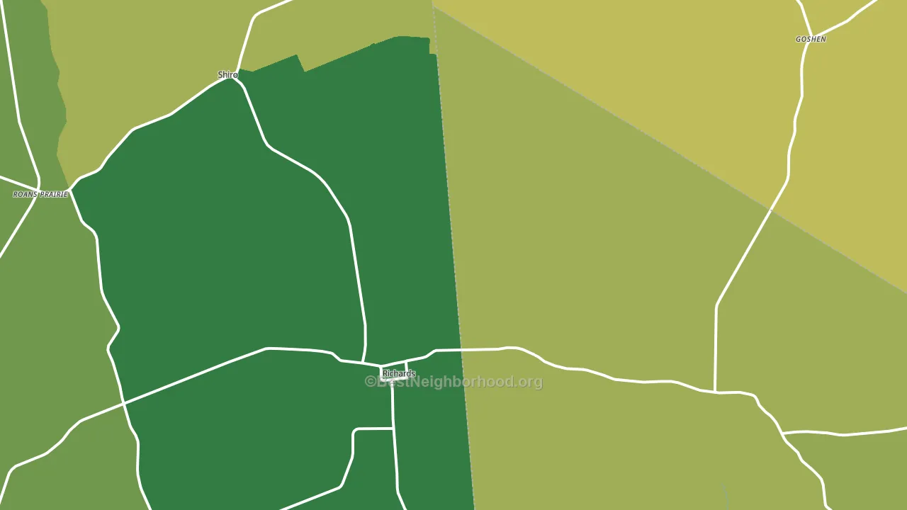 77873, TX block-group voter-turnout map