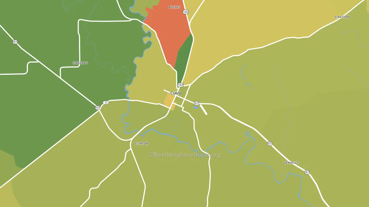 77954, TX block-group voter-turnout map