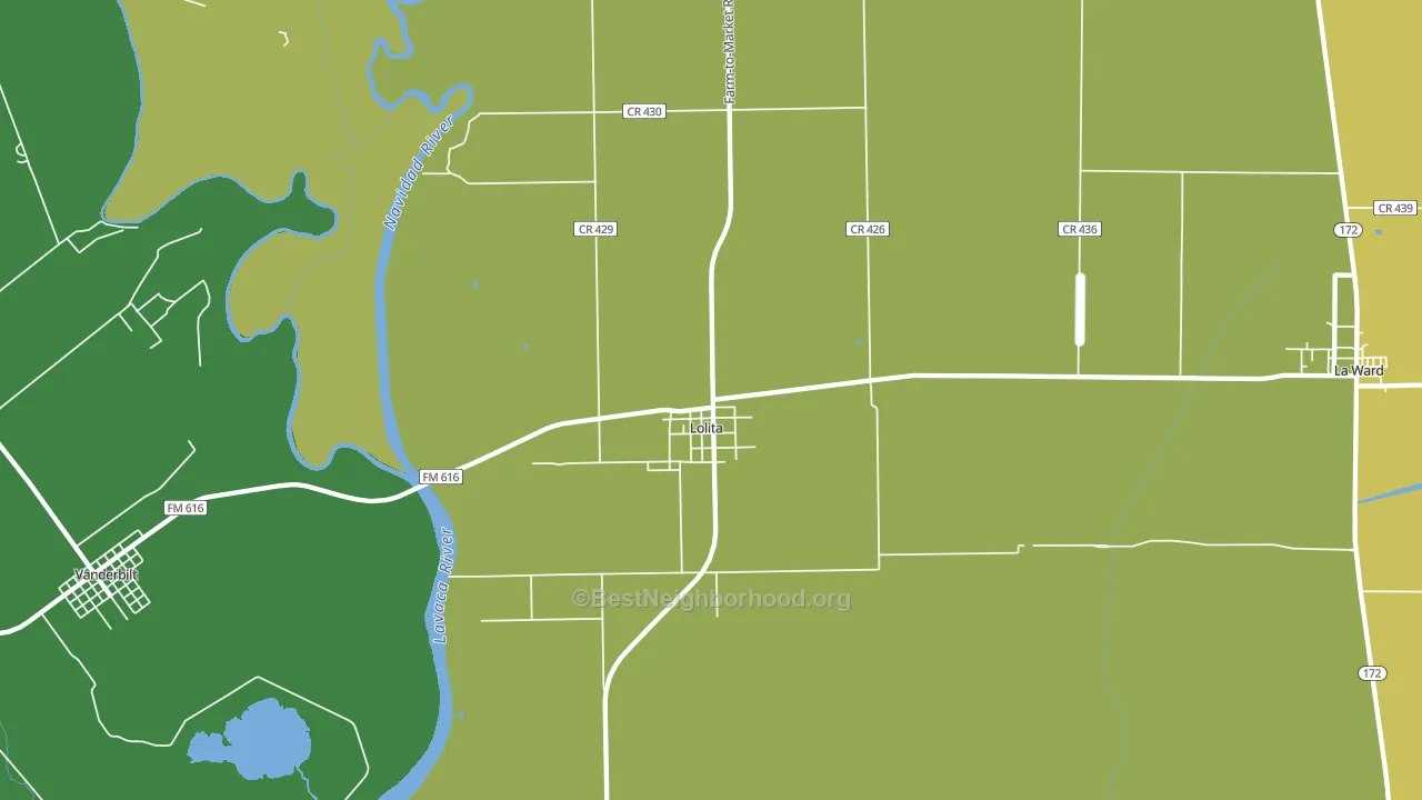 77971, TX block-group voter-turnout map
