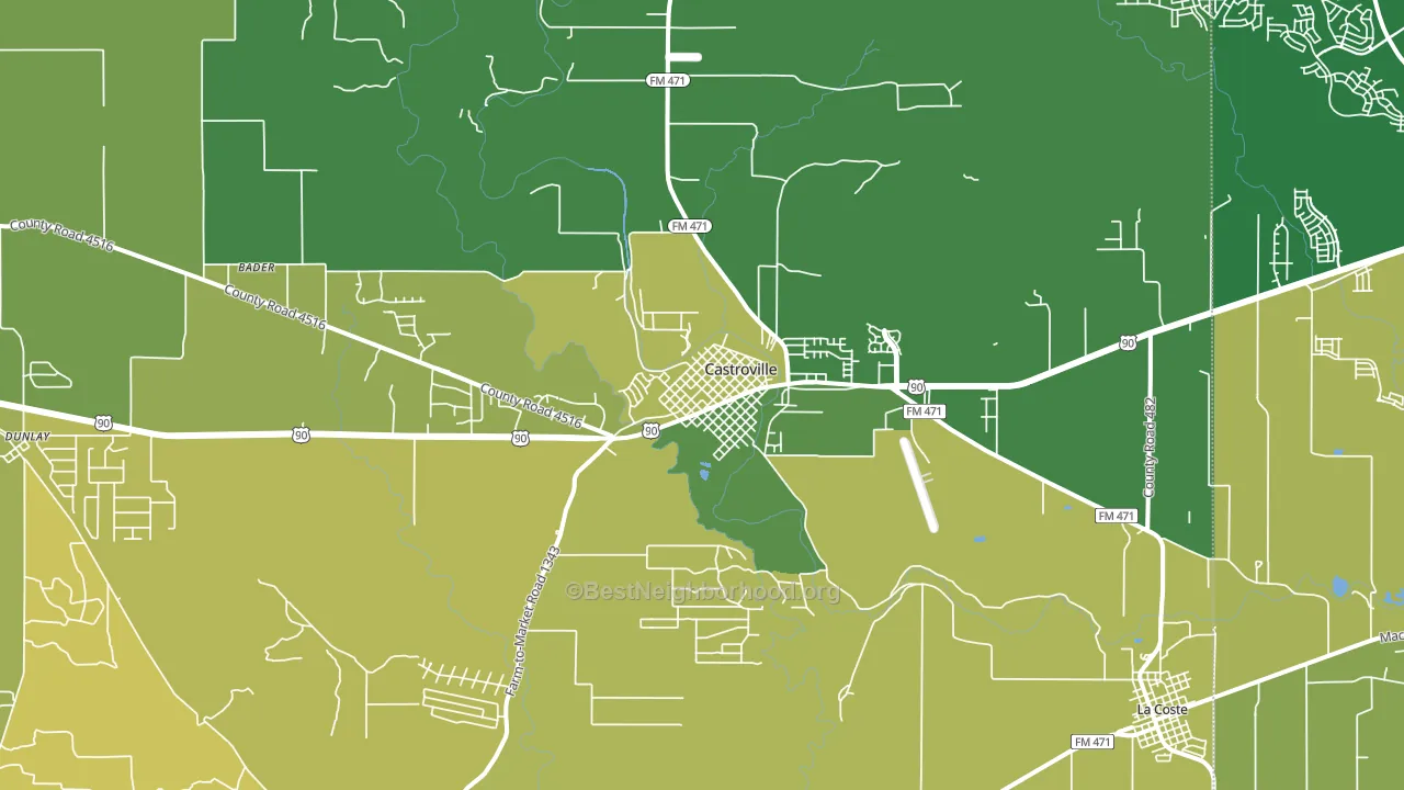 78009, TX block-group voter-turnout map