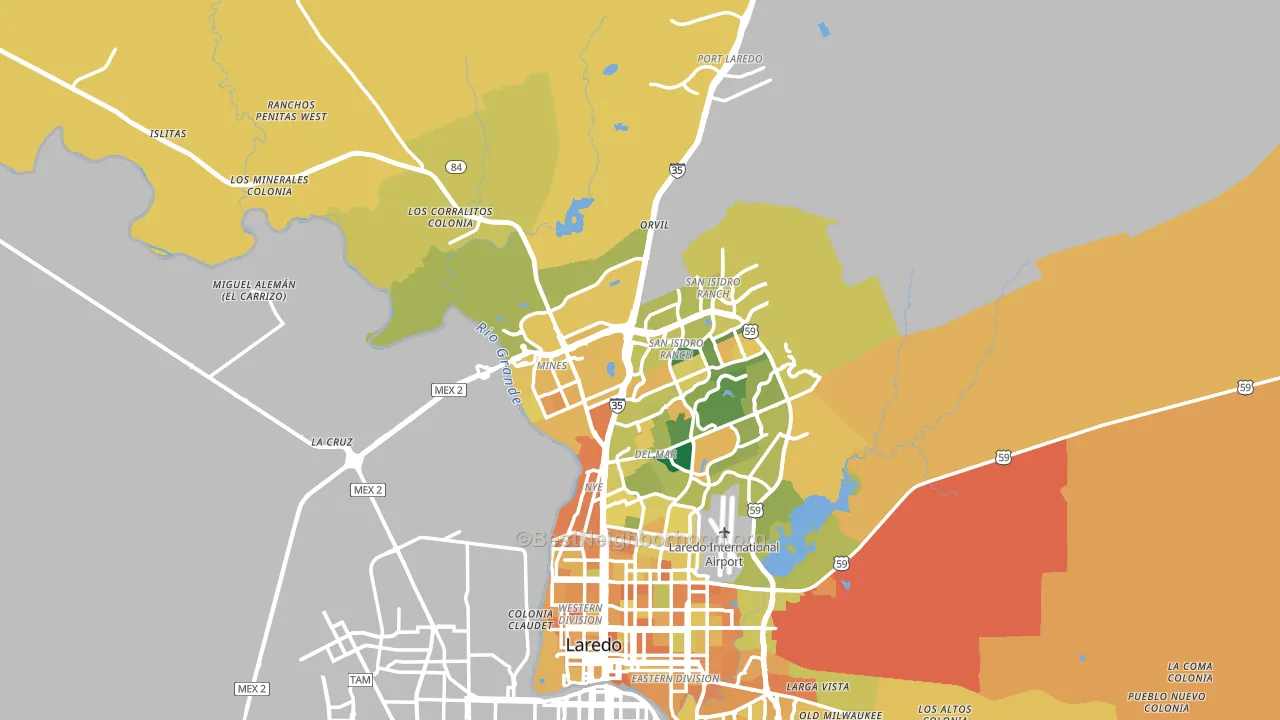 78045, TX block-group voter-turnout map