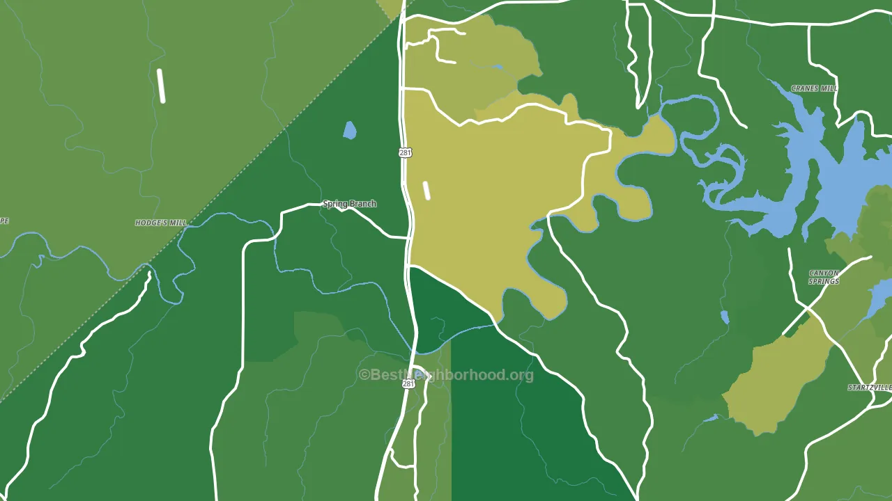 78070, TX block-group voter-turnout map