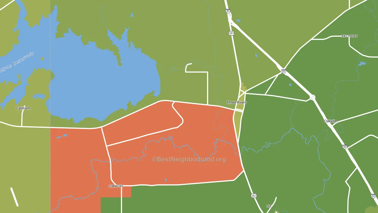 78071, TX block-group voter-turnout map