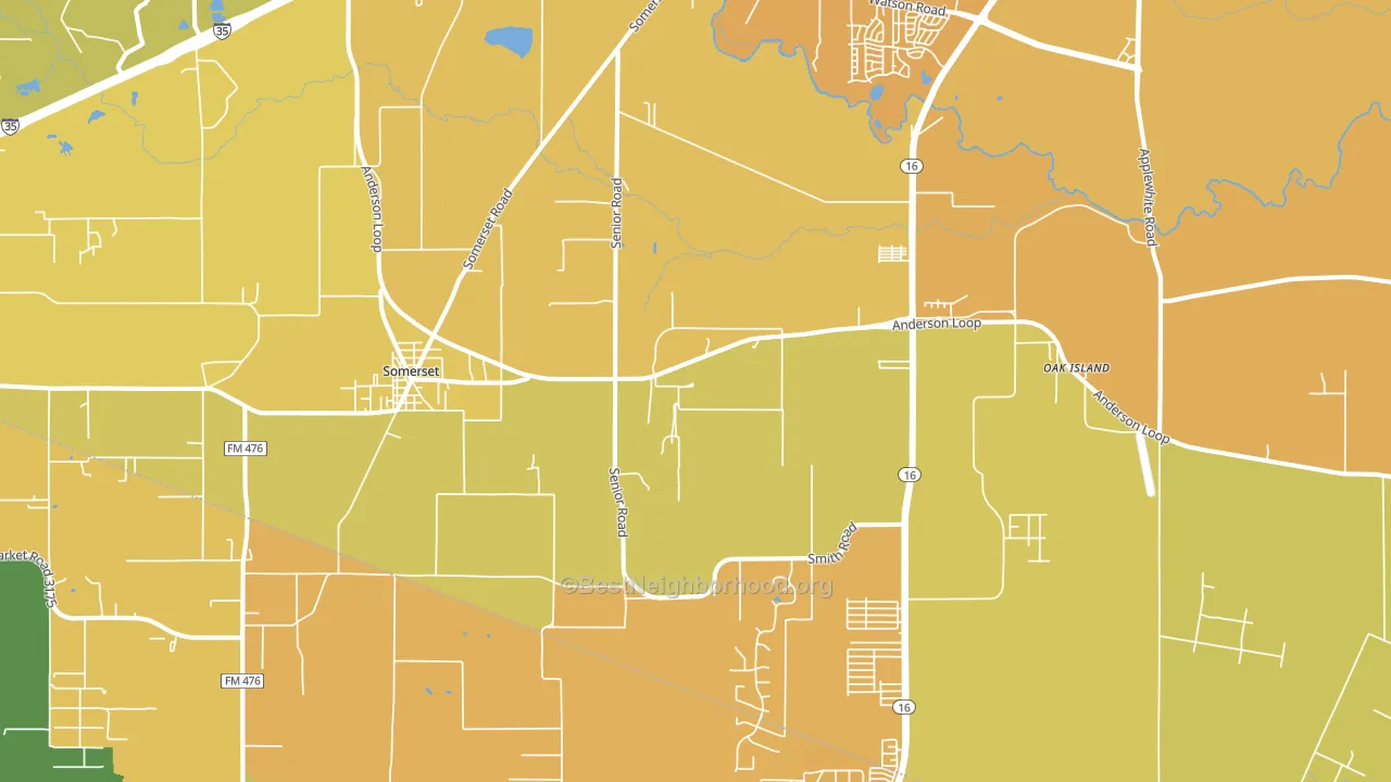 78073, TX block-group voter-turnout map