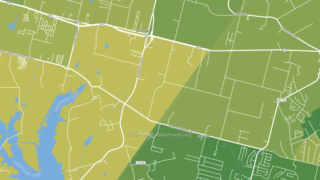 78101, TX block-group voter-turnout map