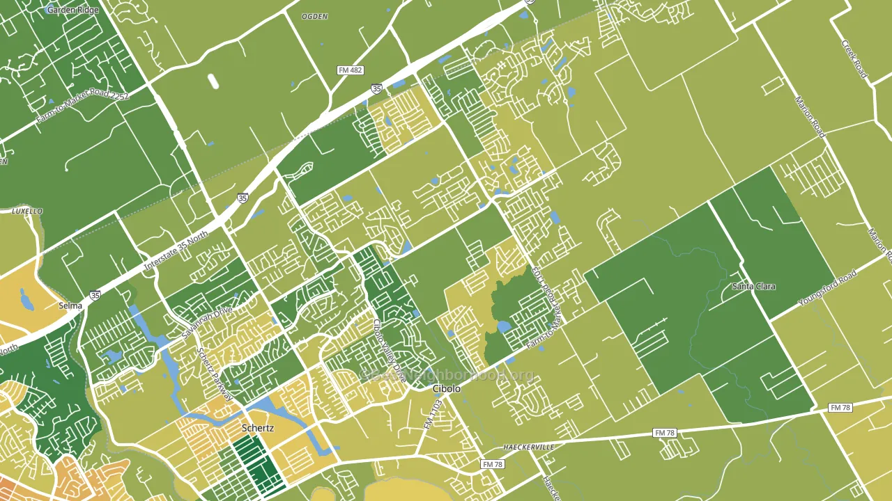 78108, TX block-group voter-turnout map