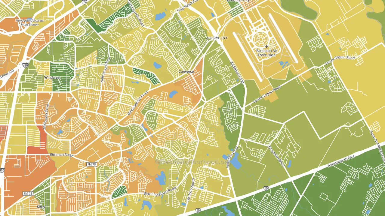 78109, TX block-group voter-turnout map