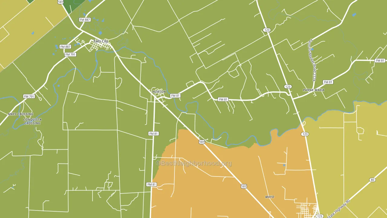 78117, TX block-group voter-turnout map