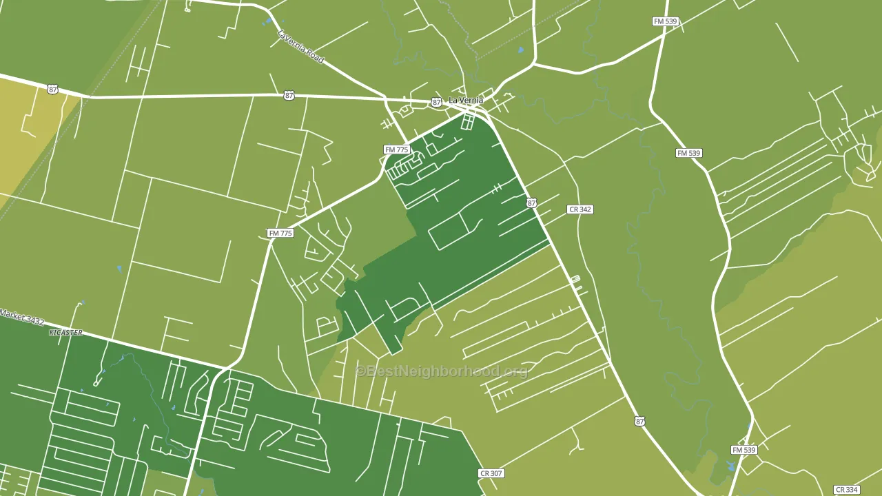 78121, TX block-group voter-turnout map