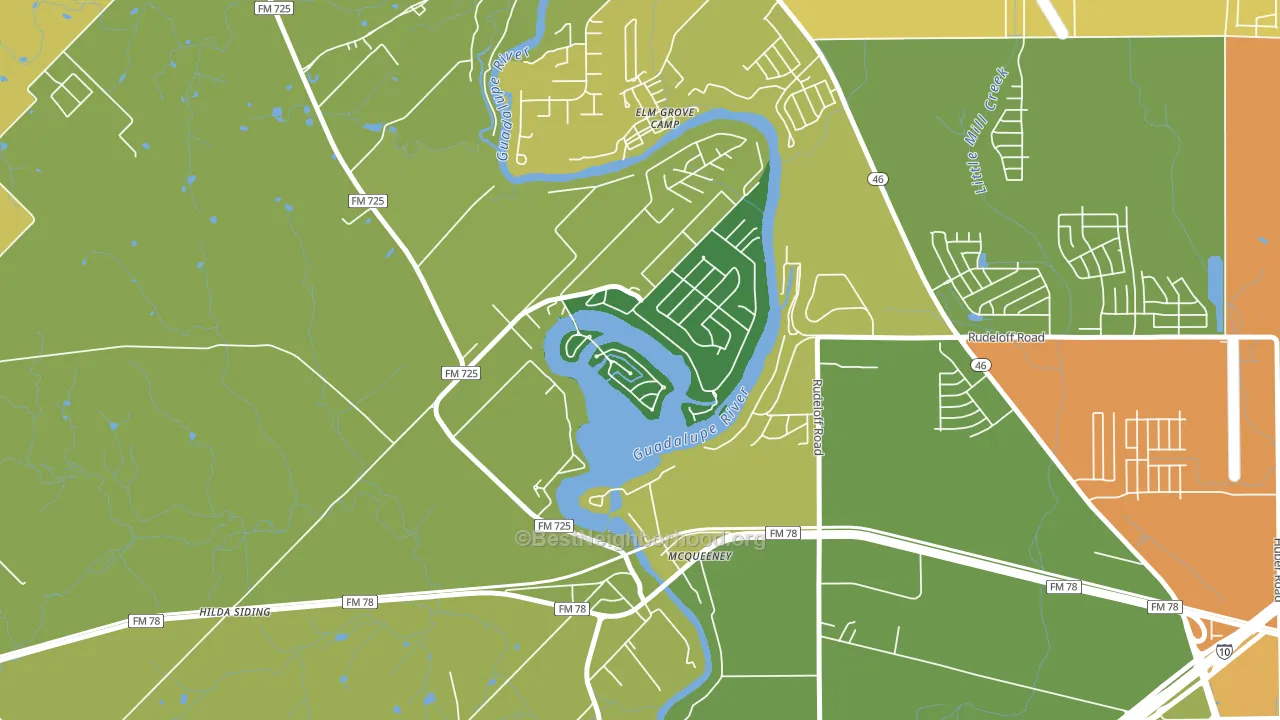 78123, TX block-group voter-turnout map