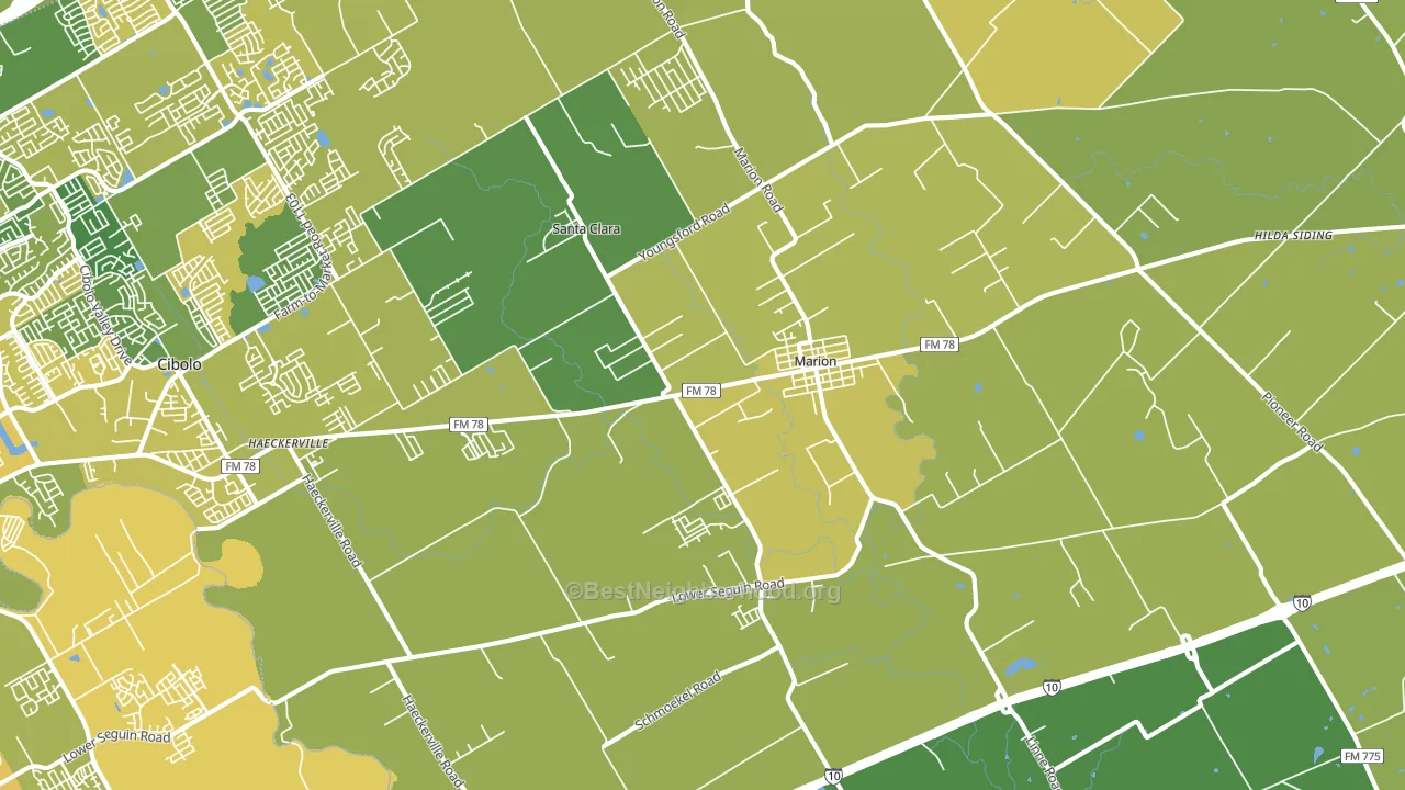 78124, TX block-group voter-turnout map