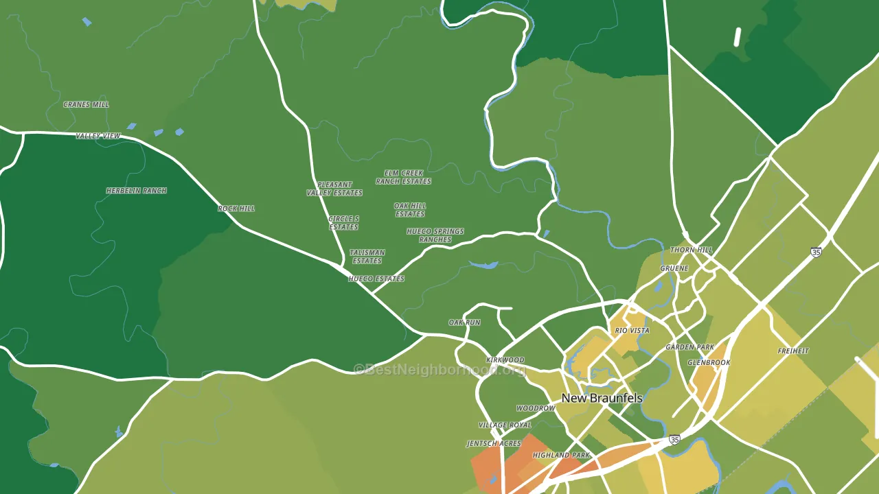 78132, TX block-group voter-turnout map