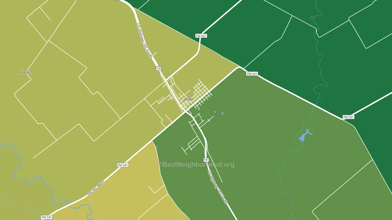 78147, TX block-group voter-turnout map
