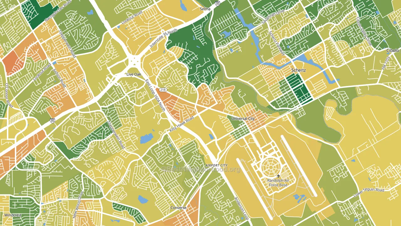 78148, TX block-group voter-turnout map