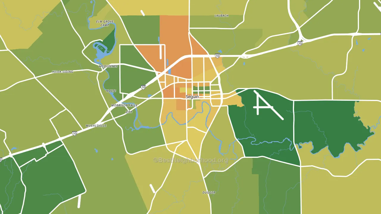 78155, TX block-group voter-turnout map