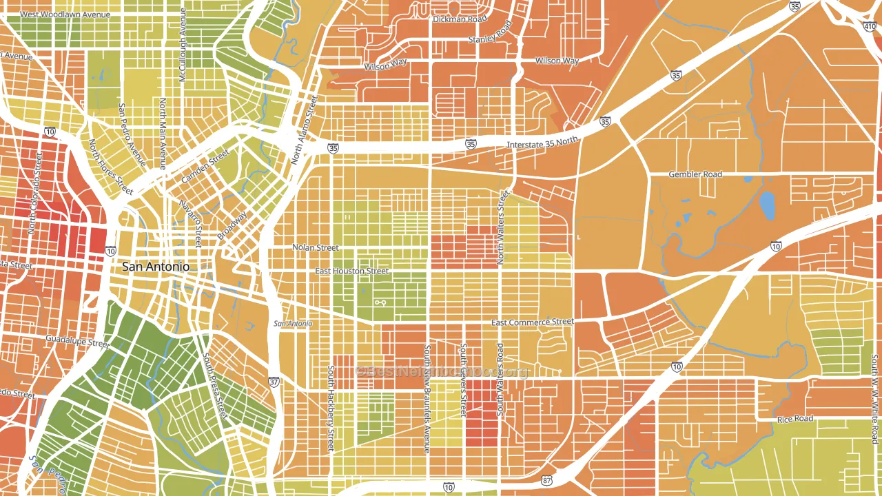 78202, TX block-group voter-turnout map