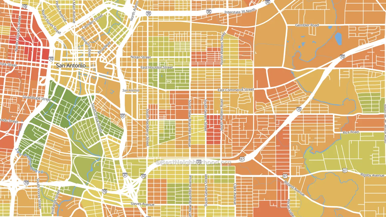 78203, TX block-group voter-turnout map