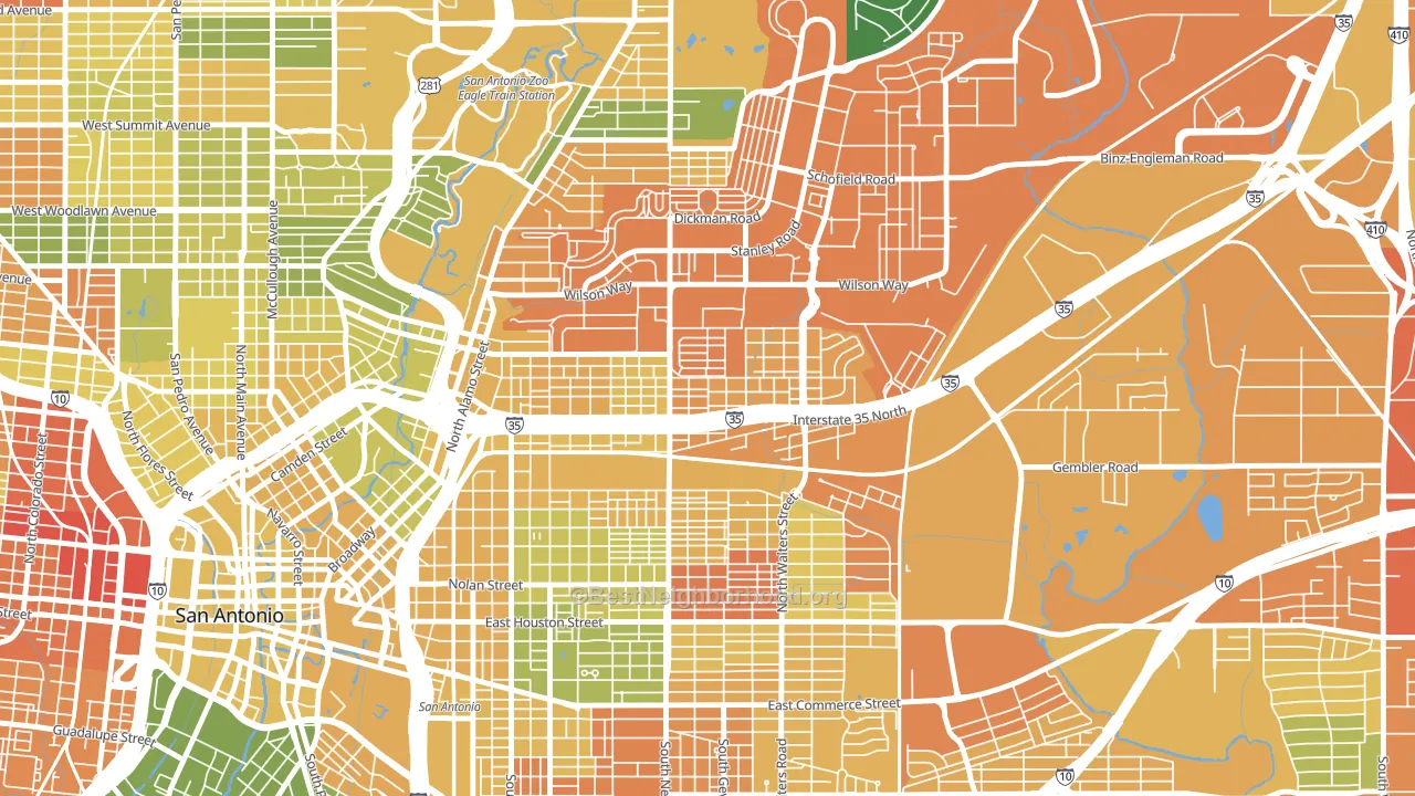 78208, TX block-group voter-turnout map