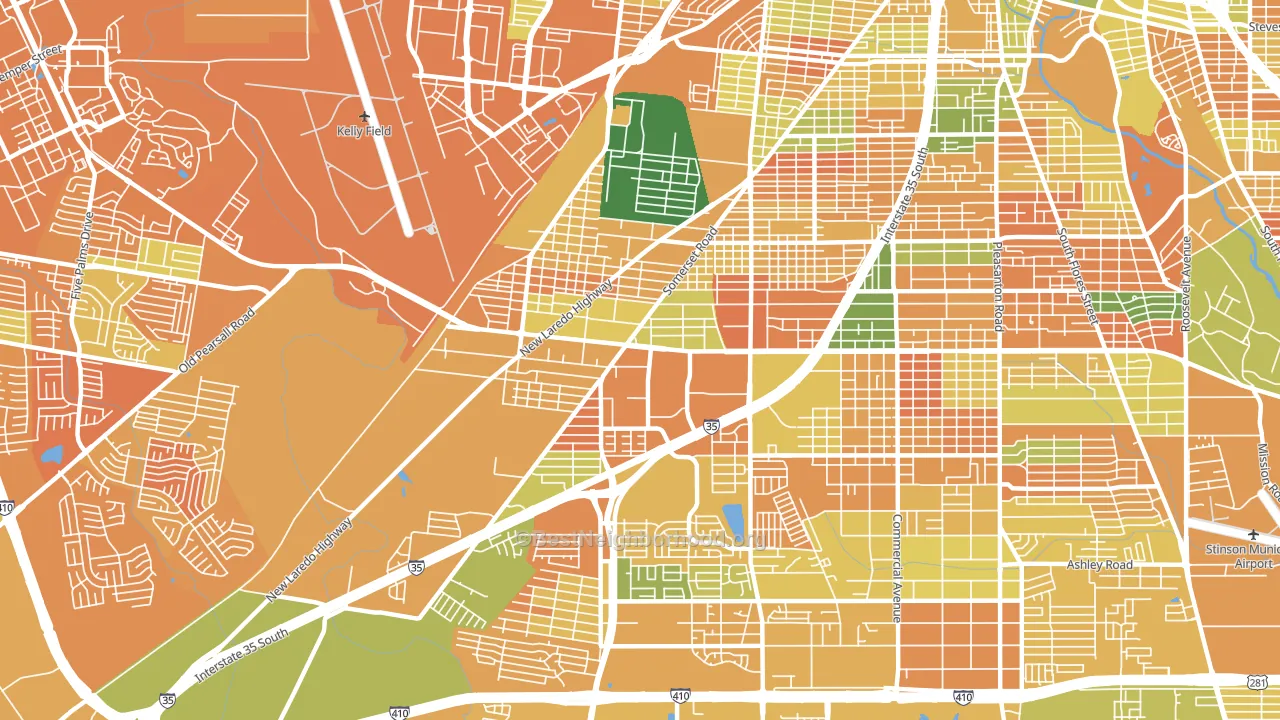 78211, TX block-group voter-turnout map