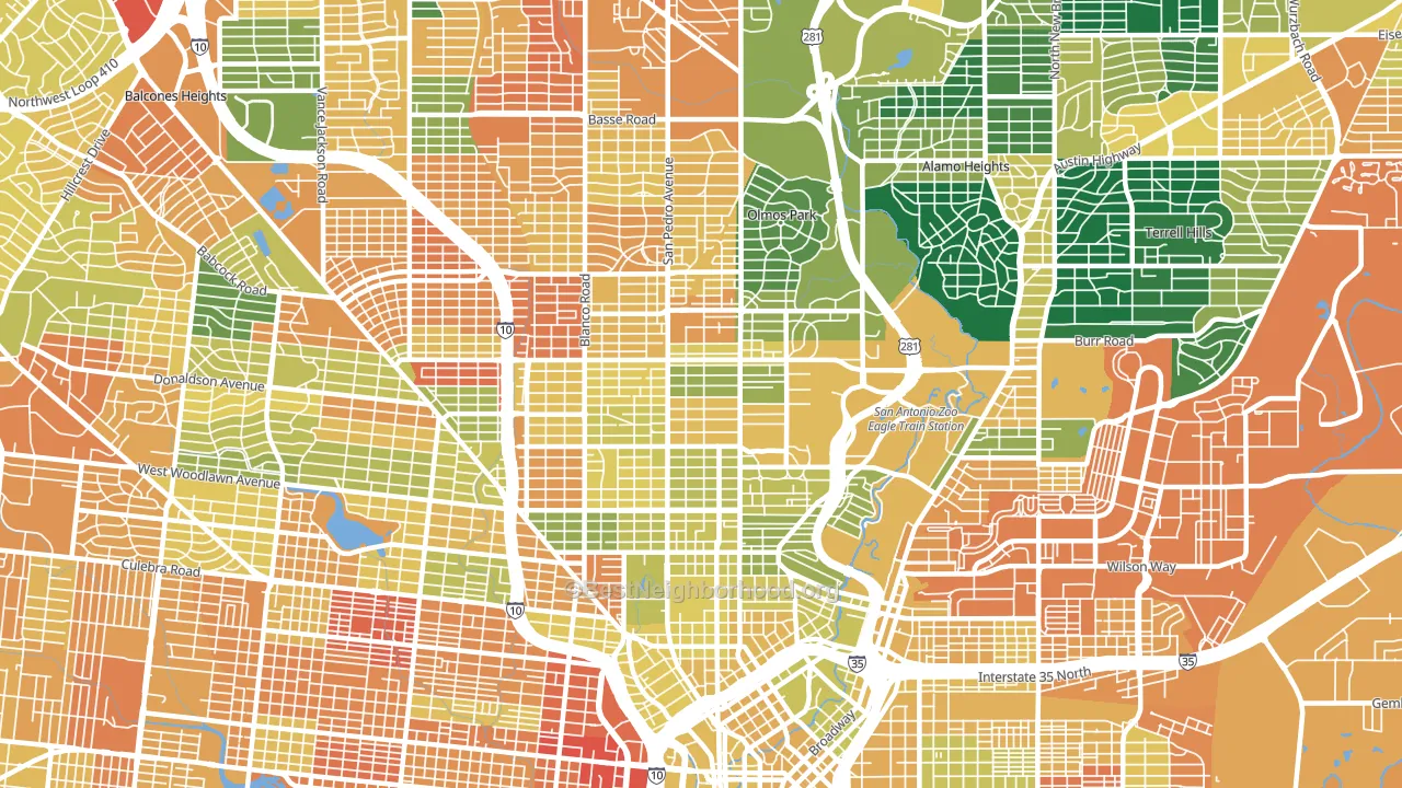 78212, TX block-group voter-turnout map