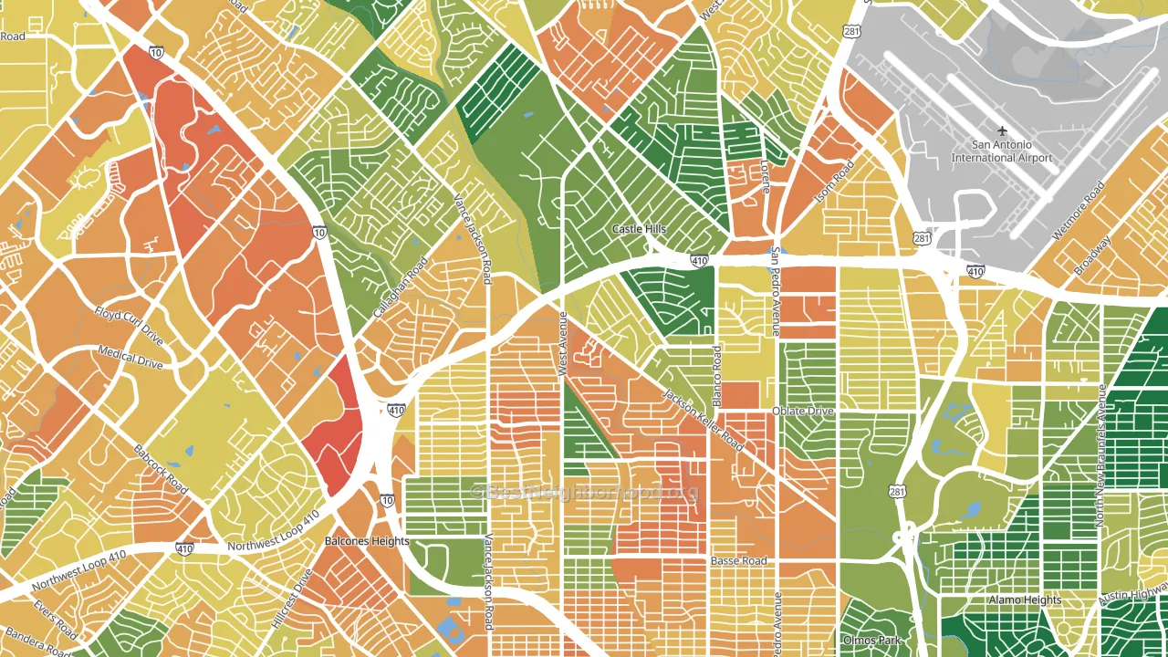 78213, TX block-group voter-turnout map