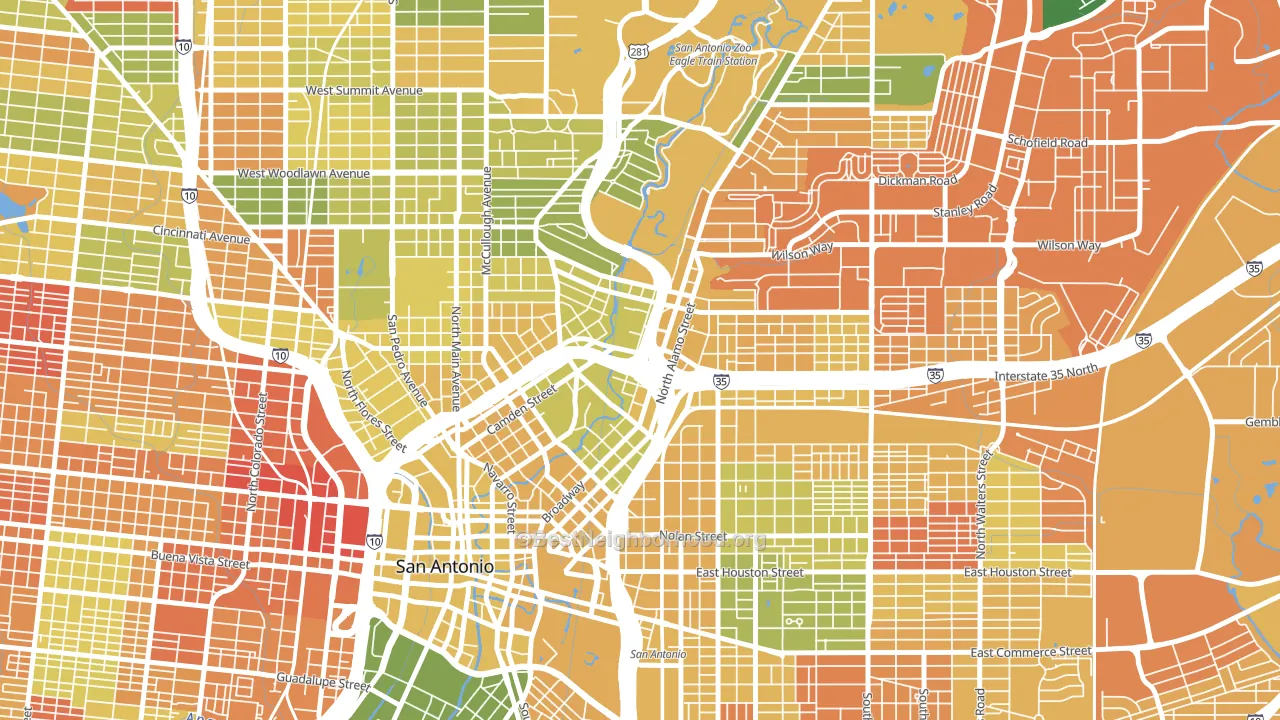78215, TX block-group voter-turnout map