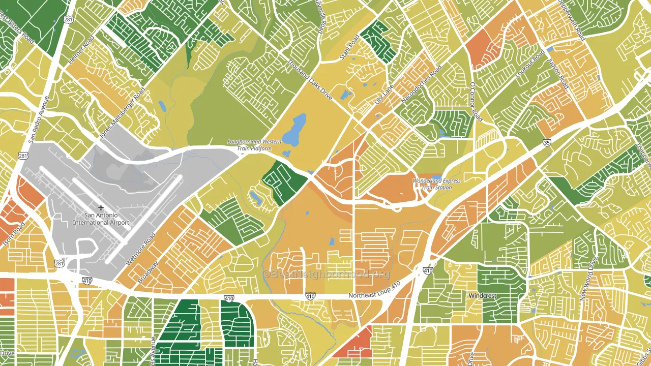78217, TX block-group voter-turnout map