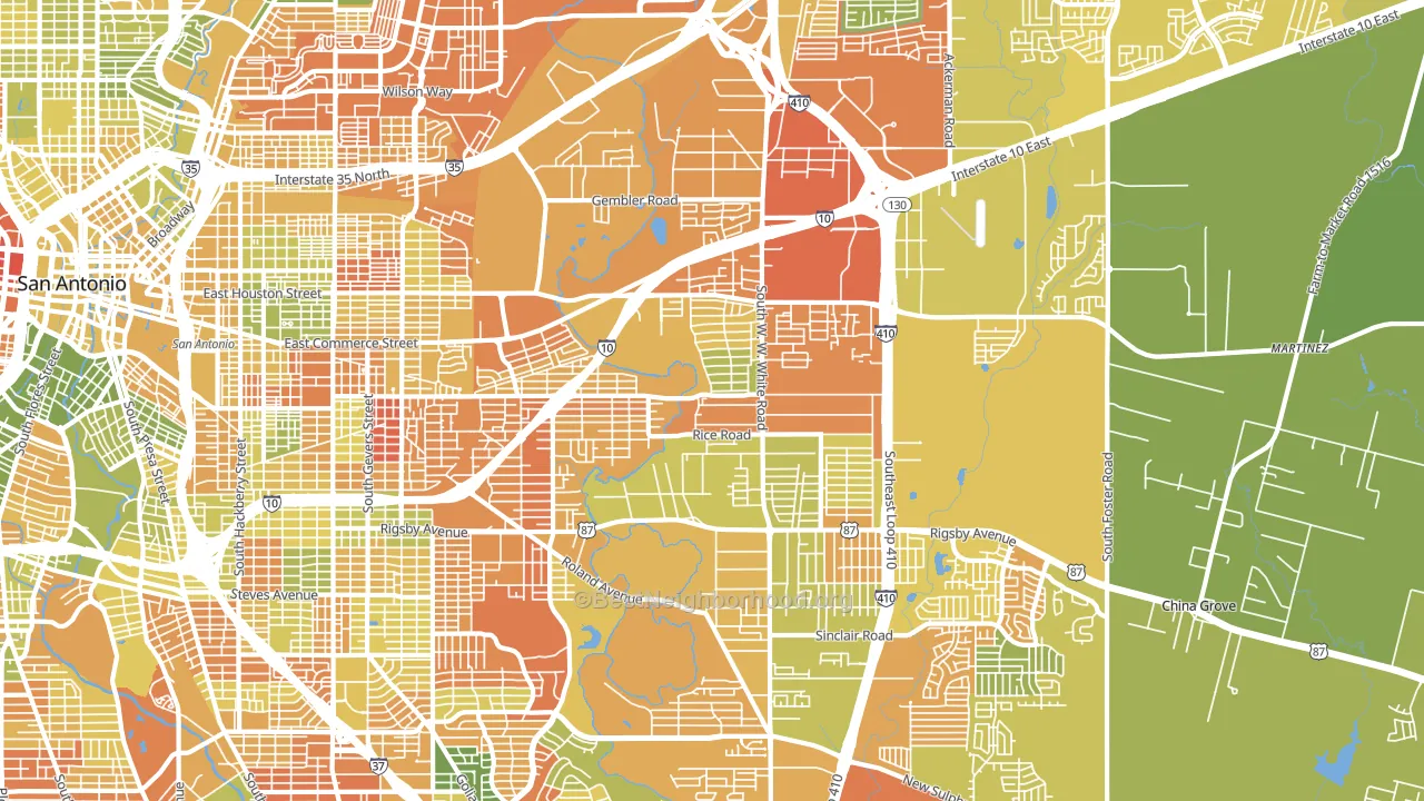 78220, TX block-group voter-turnout map