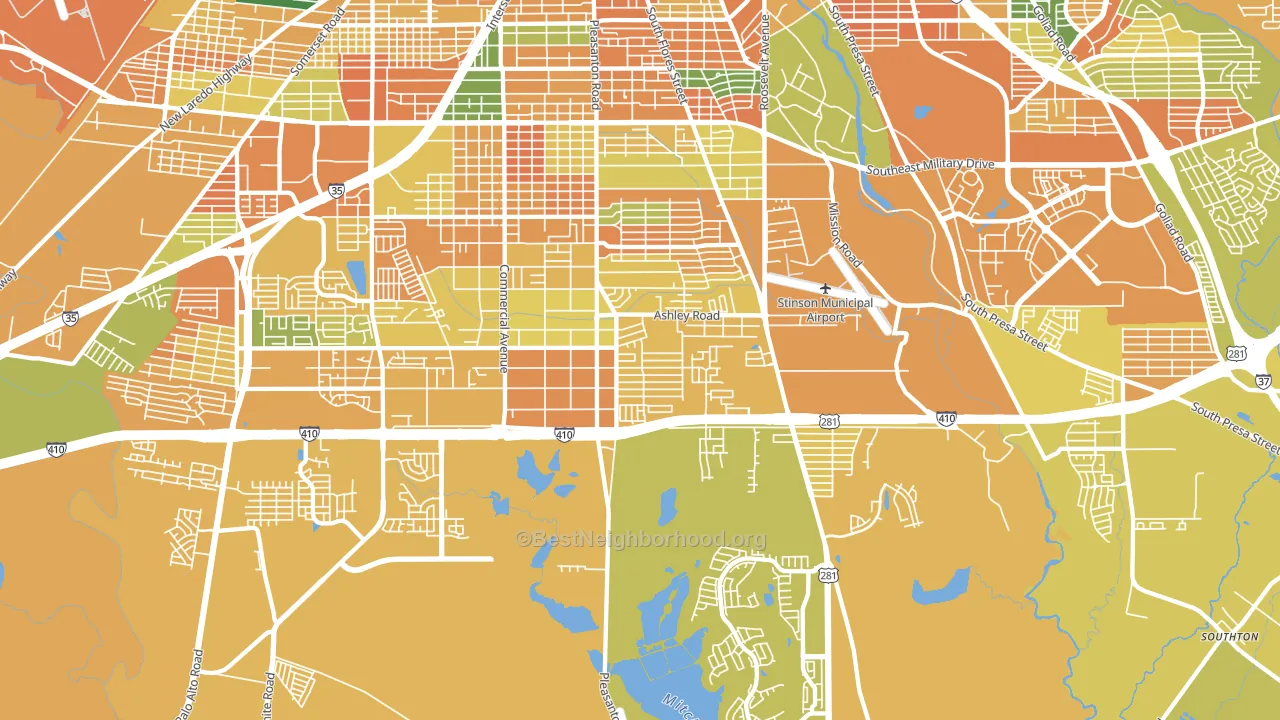 78221, TX block-group voter-turnout map