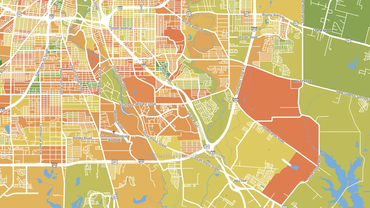 78223, TX block-group voter-turnout map