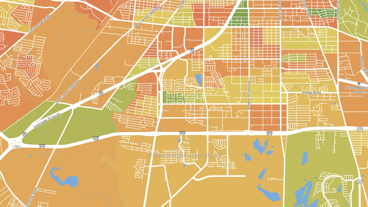 78224, TX block-group voter-turnout map