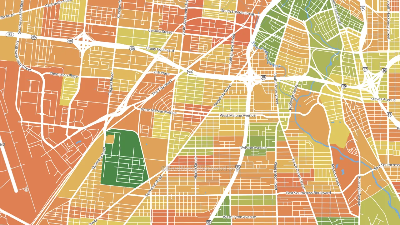 78225, TX block-group voter-turnout map