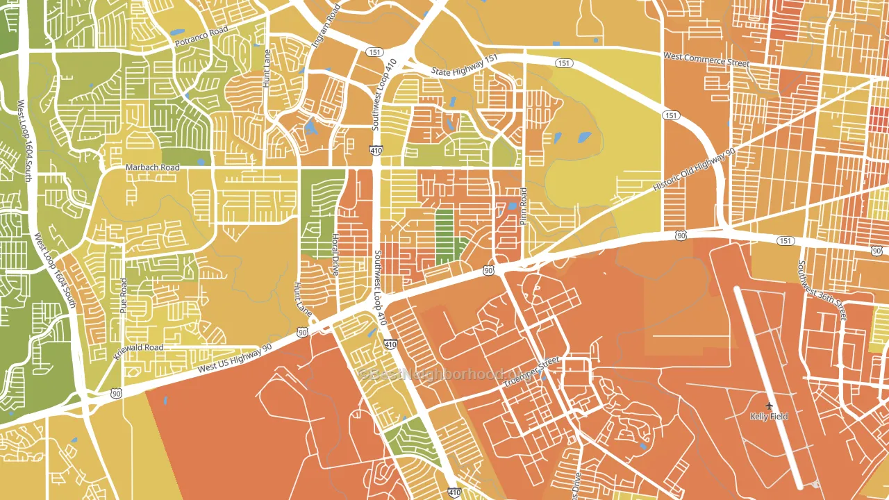 78227, TX block-group voter-turnout map