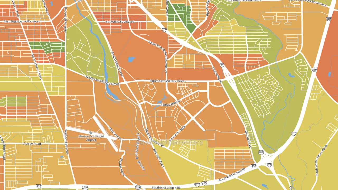 78235, TX block-group voter-turnout map