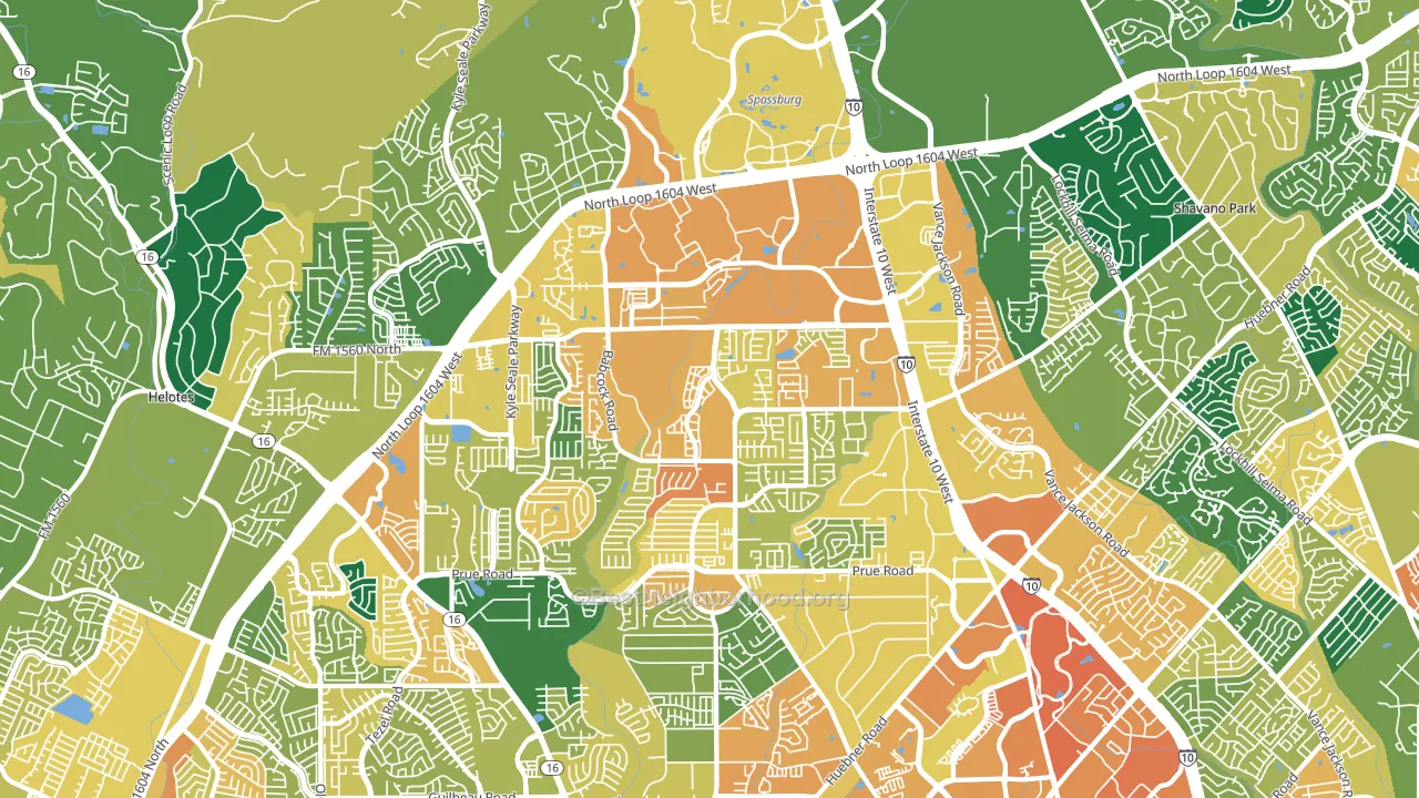 78249, TX block-group voter-turnout map