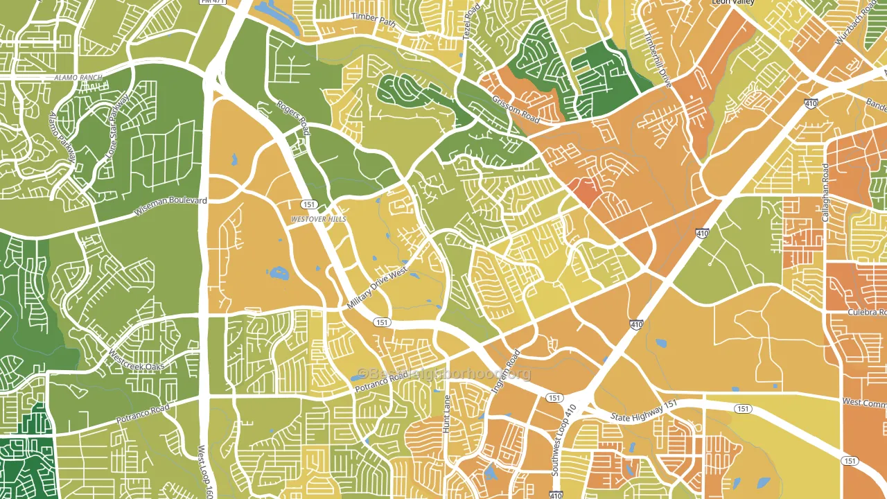 78251, TX block-group voter-turnout map
