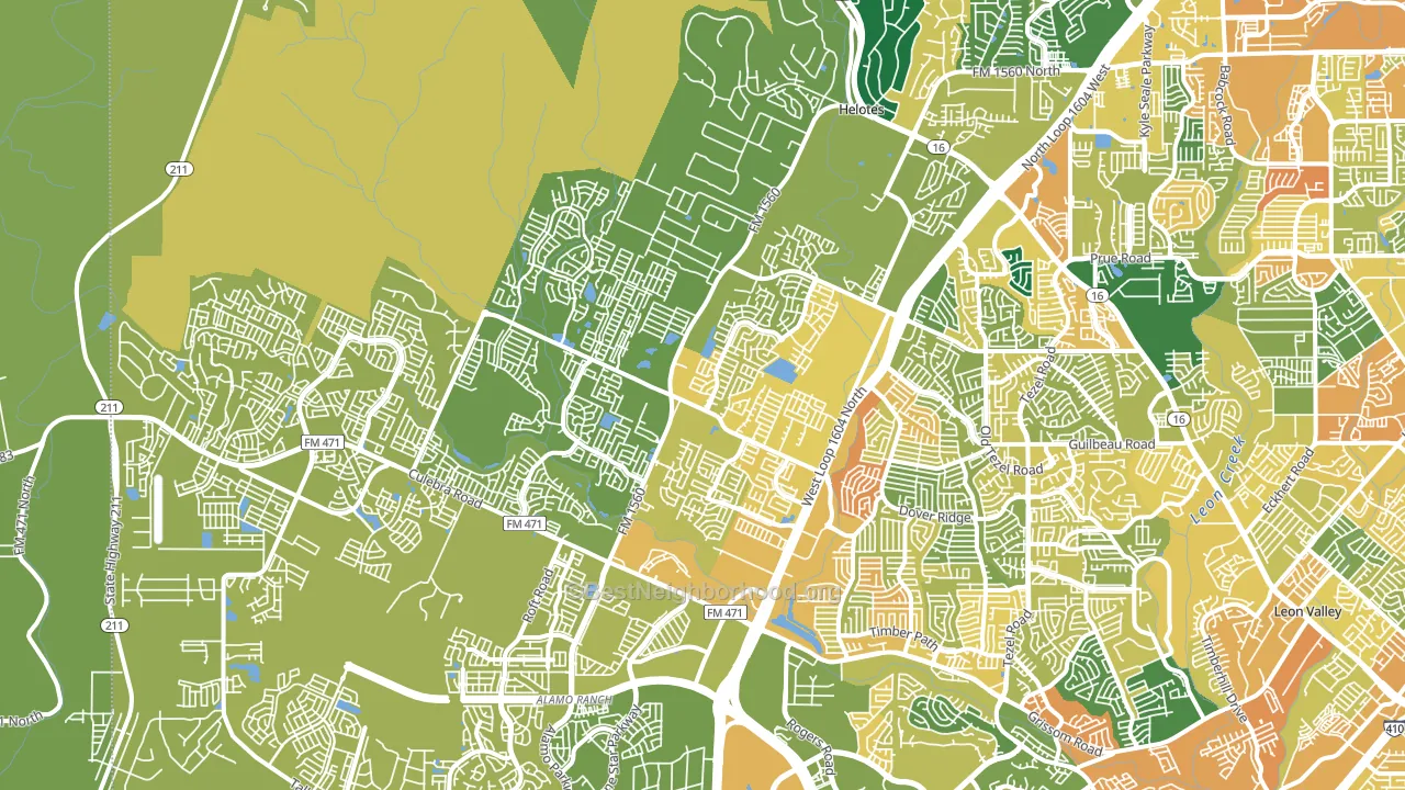 78254, TX block-group voter-turnout map