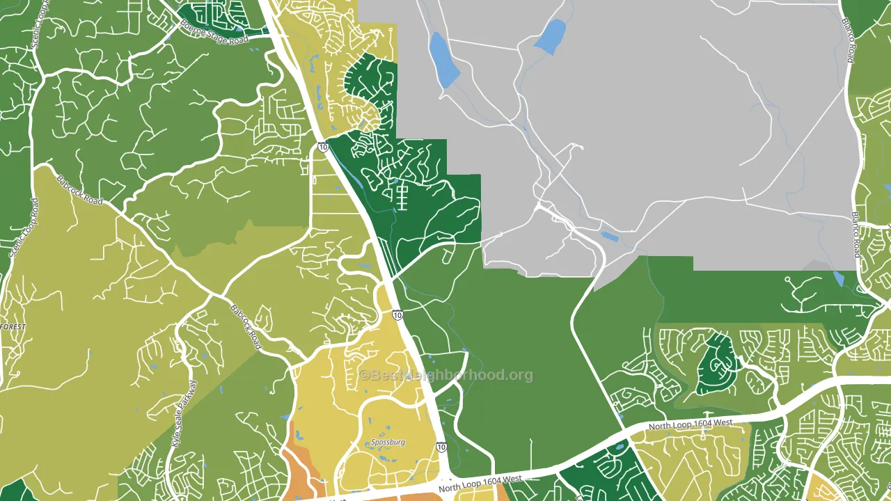 78257, TX block-group voter-turnout map