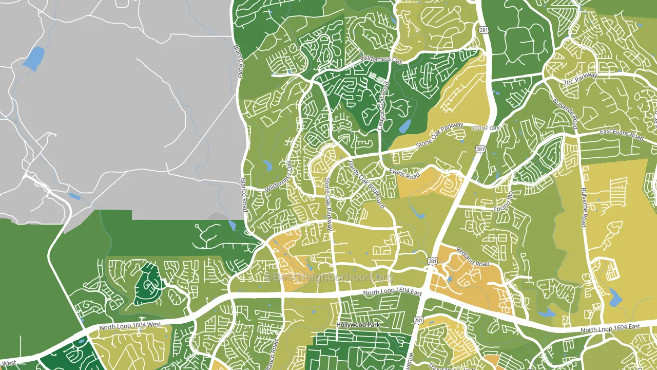 78258, TX block-group voter-turnout map
