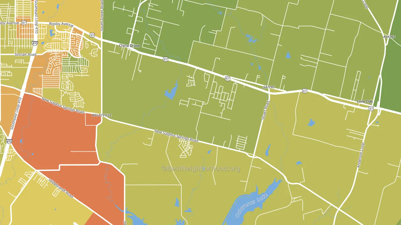 78263, TX block-group voter-turnout map