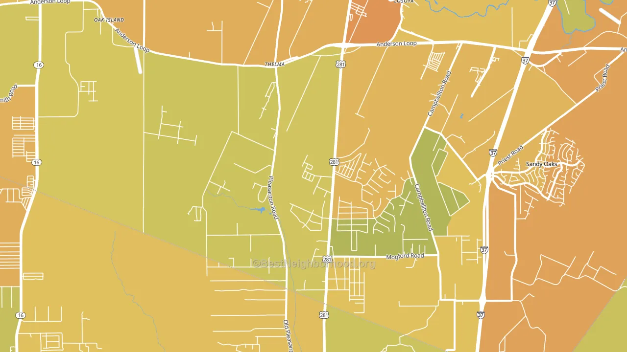 78264, TX block-group voter-turnout map