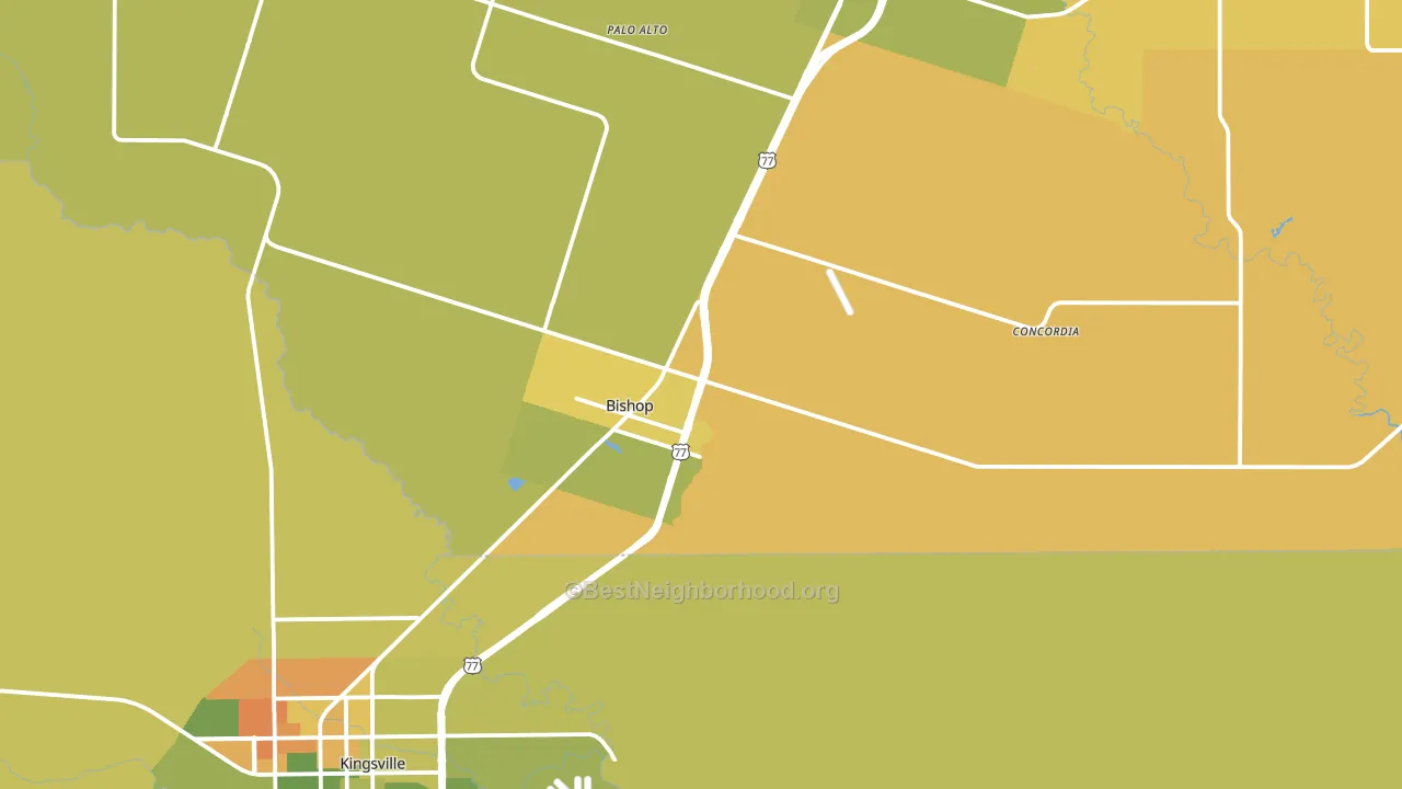 78343, TX block-group voter-turnout map